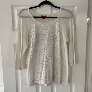 Elle White Knit Top